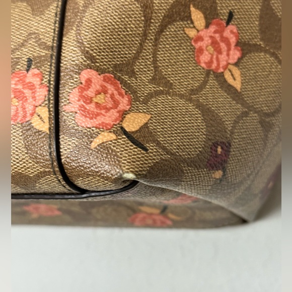New COACH Floral AVA TOTE Signature Canvas Peony Print, BEAUTIFUL! VHTF - Picture 12 of 13